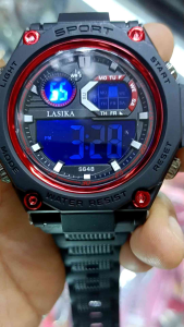 JAM TANGAN LASIKA 468 ORIGINAL WATERESIS STRAP TALI RUBBER PRIA (Andre What 97)