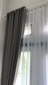 Vitrase Dalaman Gorden Transparan Jendela Minimalis Tile Import Polos poil