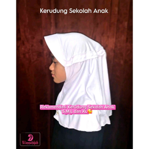 Kerudung Sekolah Anak Serut Size XL Hijab Anak wannahijab Muslim Instan Nyaman