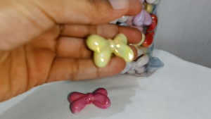 250grams(est.56pcs) Kawaii Bow Ribbon Beads 35mm for DIY Bracelet Necklace Phone Charm Keychain Craft Accessories
