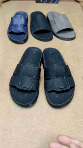 Dép da nam quai ngang khâu viền chắc chắn hàng tận xưởng nhiều màu trẻ trung cá tính đế lõm êm chân