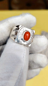 Cincin Natural Untreated Marjan Italy 2 carat silver handmade