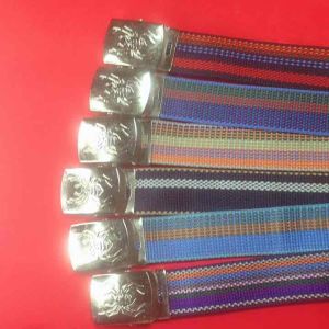 เข็มขัดไนล่อนพีพีกว้าง30มมหรือ1นิ้วสีสายรุ่งมี6สียาว44"