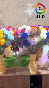 Artificial Peony 3 Cabang Bunga Palsu Plastik Buatan Imitasi Hias Dekor Buket Bouquet Rumah Pesta