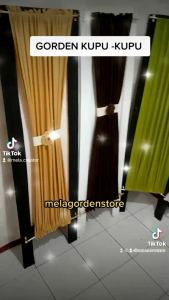 gorden kupu kupu jendela ikat pita minimalis