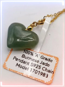 💕"A" Grade Lovely Lake Green Colour "Heart Shape" Burmese Jade pendant 💕100% brand new "A" grade Burmese jade "Heart Shape" jade pendant beautifully crafted high grade lake green jadeite high translucency clean and clear body no stain no line