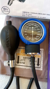 Baxtel APG BLUE Ring Aneroid Sphygmomanometer BP/ORANGE DELUXE Stethoscope