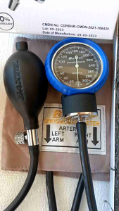 Baxtel APG Blue Aneroid Sphygmomanometer With Lavender Deluxe Stethoscope