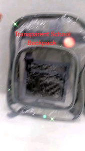 16 Inches Transparent Clear Backpack with Mesh Side Pockets for Students School Bags Ideal for School Use