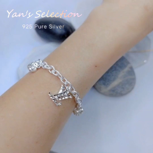 🔥PROMO🔥Original 925 Pure Silver Sparkling Charm Bracelet** Gelang Tangan**纯银925手链