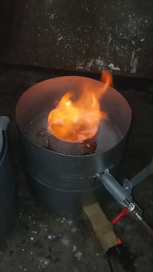 Kalan de mantika gawa sa tangke with blower set na