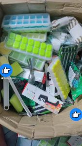 Combo 3 Khay Làm Đá Silicon Có Nắp Đậy 14 Viên Tủ Lạnh
