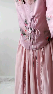 0977 CNY Qingxi Wrap Cheongsam 2pcs Set Setelan Baju dan Rok Fashion Vintage Retro