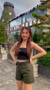 กางเกงขาสั้นพร้อมเข็มขัด แนวแคมป์ปิ้งชุดเดินป่า เอว26นิ้ว สะโพก36นิ้ว