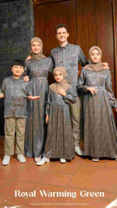 ETHICA ROYAL WARMING GREEN BAJU SARIMBIT KELUARGA TERBARU/SET COUPLE GAMIS KOKO DEWASA DAN ANAK
