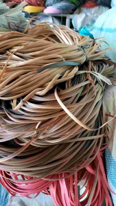 Bahan anyaman rotan sintetis pipih/lesio gepeng isi -+50m