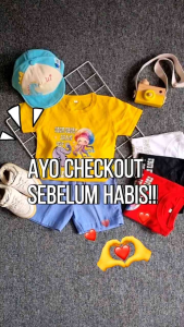 GENJIRO SETELAN OBLONG CELANA DENIM ( SEMANGAT ) UNTUK ANAK USIA 6 BULAN SAMPAI 4 TAHUN