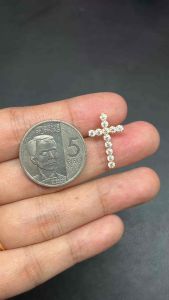 GoldandJewel 18K Gold Moissanite Diamond Cross Pendant Necklace Real Pawnable Gold Jewelry Accessories Ladies