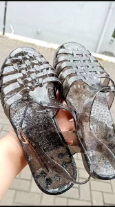 Sandal Wanita TALI BLC... MELISA/RUBY 003-B/003 SANDAL Jelly Transparant Glitter Import Anti Slip