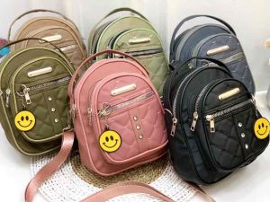 MARIONE - MUTIARA TAS RANSEL MINI WANITA KEKINIAN BEST SELLER PREMIUM FREE GANTUNGAN SMILE
