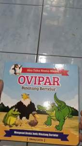 board book anak balitaaku tahu nama-nama ovivar binatang bertelur(15×15cm) 12 halaman
