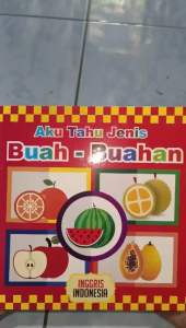 board book anak balitaaku tahu jenis buah-buahan(15×15cm) 12 halaman