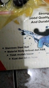 Kran Air Taman Engkol Transparan ABS 1/2inch + 3/4inch Verlop Tambahan Isco | Keran Air ABS Transparan Taman Engkol