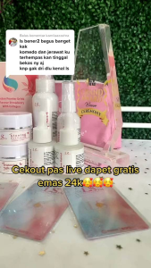 5 Paket LS skincare new brightening boster krim cream untuk wajah kusam susah putih glowing original bpom