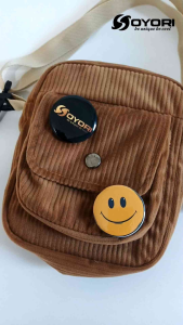 SOYORI Tas selempang Corduroy Sling bag pria wanita DAYSLI SBC013