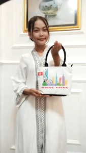 [Mini] Tas Souvenir Tote Bag Wanita Hongkong