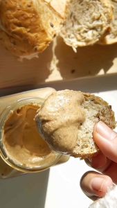 เนยถั่ว อัลมอนด์แท้ รสดั้งเดิม Creamy Original Almond Butter ไม่ใส่น้ำตาล/น้ำมัน  คีโต/คลีน/เบาหวานทานได้ (ขนาด100กรัม)