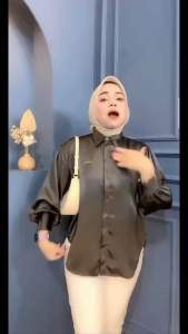 Kemeja Shimmer Silk Premium - Atasan Basic Formal Casual Korean Look