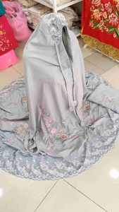 Mukena bordir Bukittinggi motif Kapalo Samek