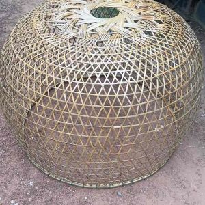 สุ่มไก่ชนใบใหญ่ลายสานทำจากไม้ไผ่ส่งจากไทย