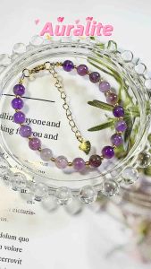 Gelang Tangan Kristal / Natural Crystal Auralite 23 Bracelets 天然水晶极光23手链