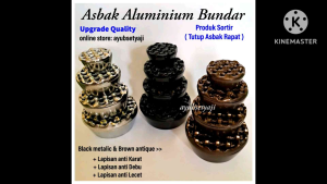 Asbak Aluminium Antik Besar & Asbak Bundar 24 Lubang