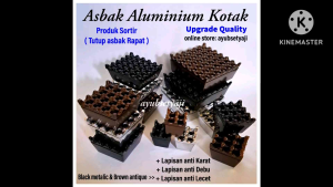 Asbak Aluminium Kotak Lubang 36 Asbak hotel antik asbak Kotak unik Ashtray Holes 36 dekorasi meja kantor asbak kafe souvenir wisata asbak