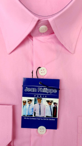 KEMEJA POLOS PRIA LENGAN PANJANG FORMAL REGULAR JEAN PHILIPPE PINK FUSHA