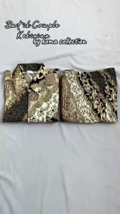 Baju Batik Couple Kemeja dan Rok Plisket Aurel Moka Couple Kemeja Kondangan Rok Plisket Set Couple Pasangan