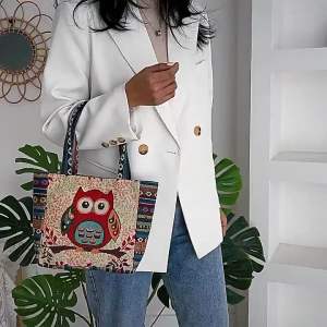 Tote bag ELEVEN ( 100% IMPORT ) Bahan Rajut Kanvas Motif Tas Selempang Wanita