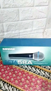 MIC SHURE BETA 58A MICROPHONE KABEL SUARA JERNIH BERSIH pakai saklar/tanpa saklar