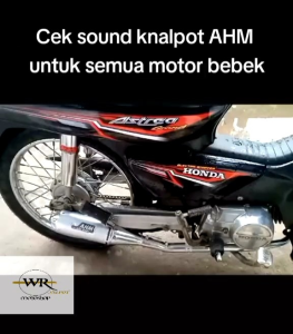 Knalpot racing AHM untuk motor bebek Jupiter z Vega Supra Shogun Smash Revo Karisma Balde Grand C70