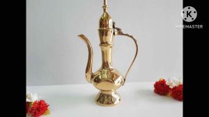 BrassByfa F1318 กาอินเดียกาน้ำชาทรงอินเดีย ขนาด8นิ้ว +