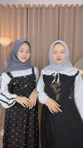 Gamis Bordir Armita kombi Krah FULL bordir Rayon twill premium gamis persiapan Lebaran