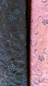 Kain Katun Bordir / Katun Bolong / Katbol Lebar Kain 1.50 Harga Per 0.5 Meter