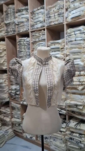 Ethnic and computerize embroidery modern filipiana bolero