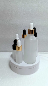 White Frosted Glass Dropper Bottles