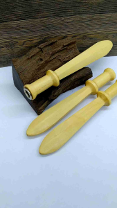 Klokotan Once pipa kayu kemuning gading motif pedang C269