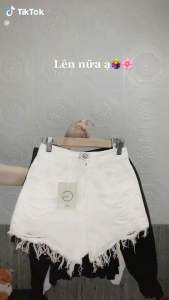 (MÃ: QRN01) Quần short jean nữ RÁCH ĐEN TRẮNG tua lai xịn chất jean mềm và mịn SL9493034