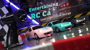 Xe Điều Khiển Mini Drift Japan City MX-5 Miata 1/24 4WD Có Điều Tốc Đèn Lật Bánh Mạ Chrome